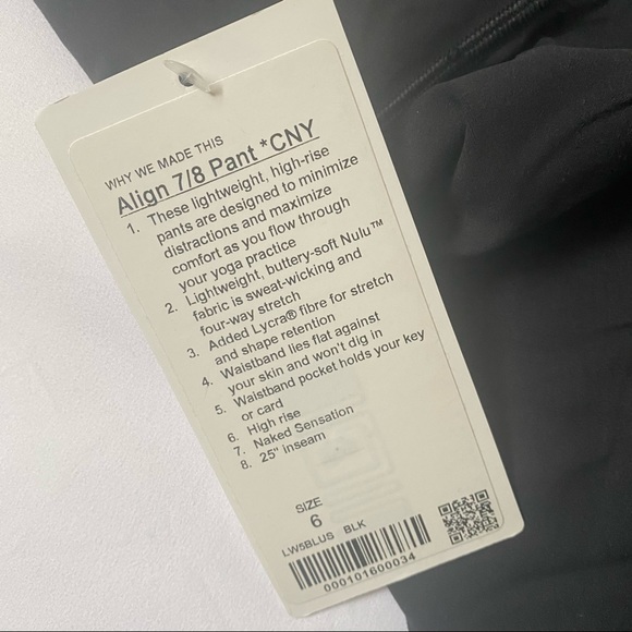 NWT Lululemon Lunar New Year Gold Logo Limited Edition Align Legging II 25” - Picture 8 of 9